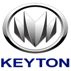 Keyton logo with a metallic emblem and the word 'KEYTON' beneath in blue.