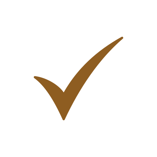 Black background with a large gold checkmark.