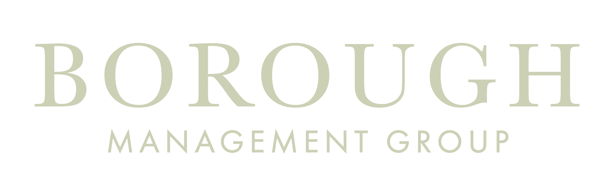 Logo for Borough Management Group with stylized text.