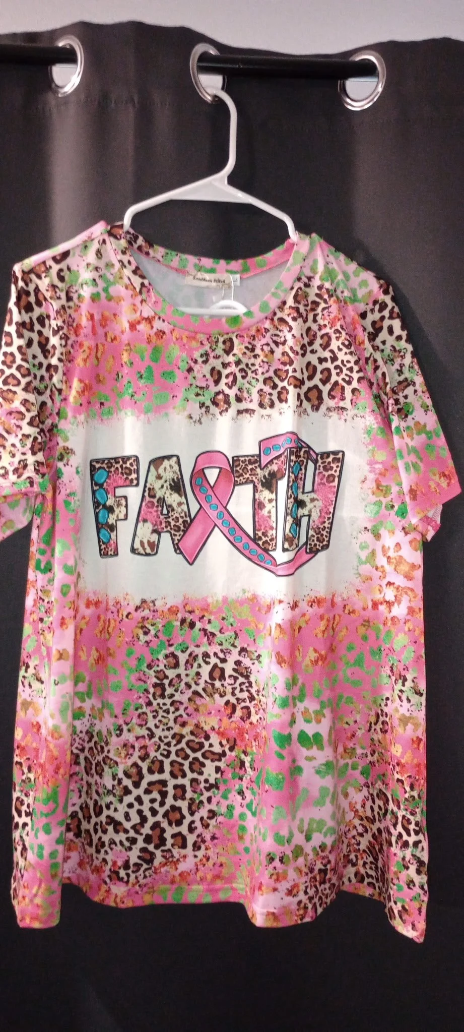 Women's Faith & Hope Breast Cancer Awareness Tee-Size Large