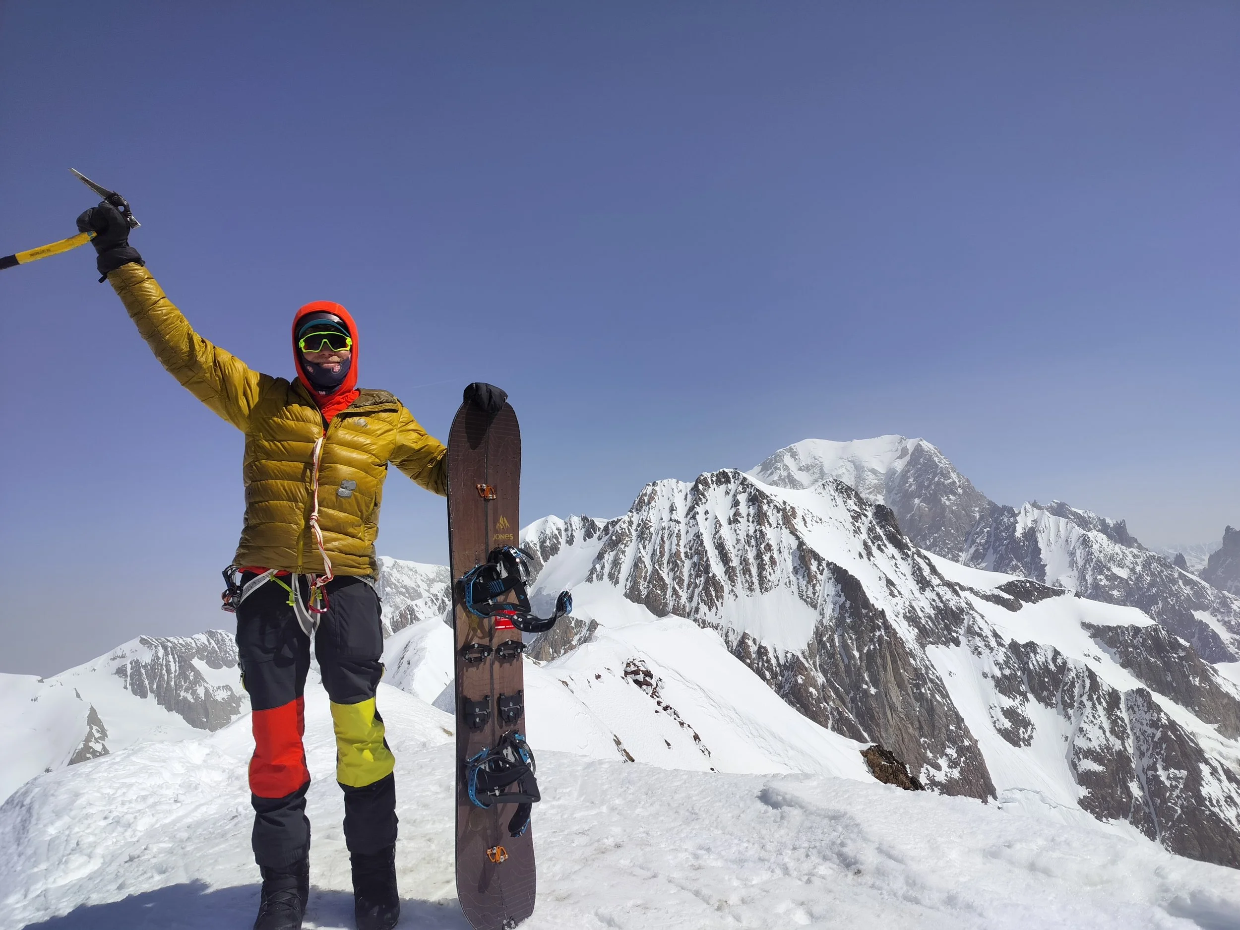 splitboard, aiguille des glaciers, tré-la-tête, mont blanc, french alps private chef