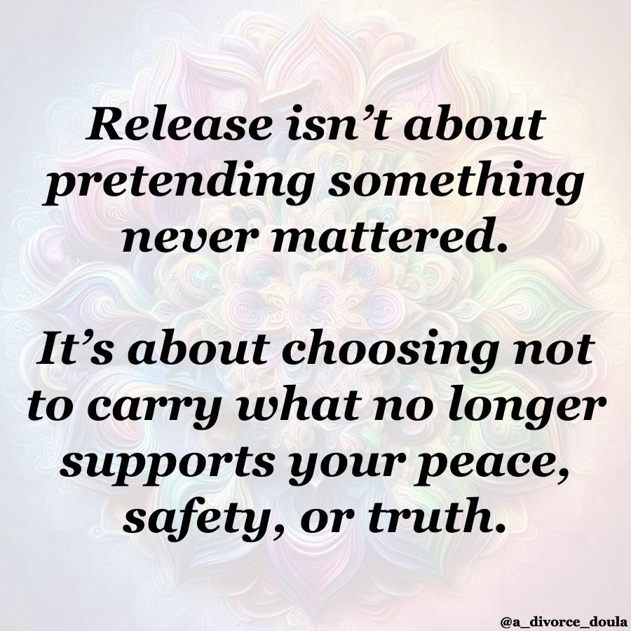 𝗥𝗲𝗹𝗲𝗮𝘀𝗲 𝗱𝗼𝗲𝘀𝗻&rsquo;𝘁 𝗺𝗲𝗮𝗻 𝗶𝘁 𝗱𝗶𝗱𝗻&rsquo;𝘁 𝗺𝗮𝘁𝘁𝗲𝗿.

It doesn&rsquo;t mean it didn&rsquo;t hurt.

It doesn&rsquo;t mean the love wasn&rsquo;t real, the loss wasn&rsquo;t profound, or the experience didn&rsquo;t change you