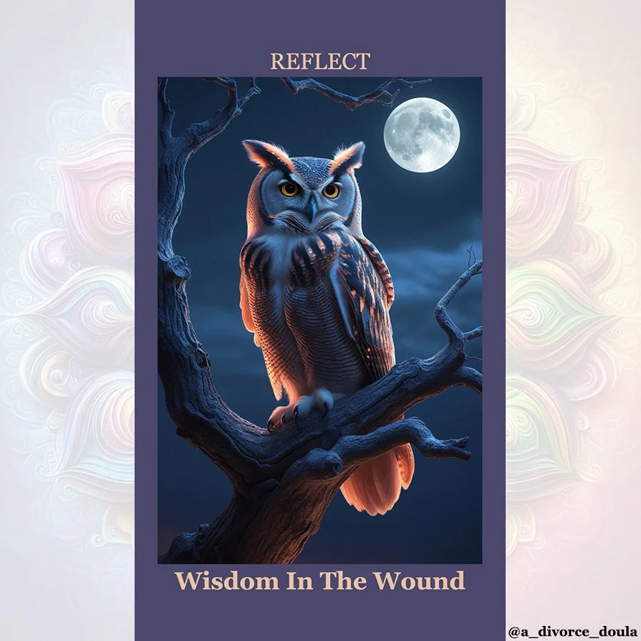 🦉 𝗪𝗜𝗦𝗗𝗢𝗠 𝗜𝗡 𝗧𝗛𝗘 𝗪𝗢𝗨𝗡𝗗 🌕
⠀
Some of the deepest wisdom we carry comes from the experiences we never would have chosen.
⠀
The heartbreak. The betrayal. The endings. The moments that forced us to question everything we thought we knew a