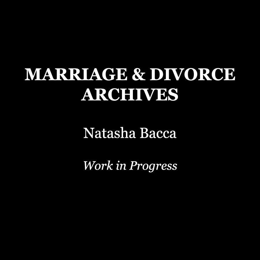 𝗠𝗔𝗥𝗥𝗜𝗔𝗚𝗘 &amp; 𝗗𝗜𝗩𝗢𝗥𝗖𝗘 𝗔𝗥𝗖𝗛𝗜𝗩𝗘𝗦

An evolving body of conceptual art exploring the institutions we enter, the agreements we make, and the systems that shape our intimate lives.

Some work needs time before it is ready to be seen