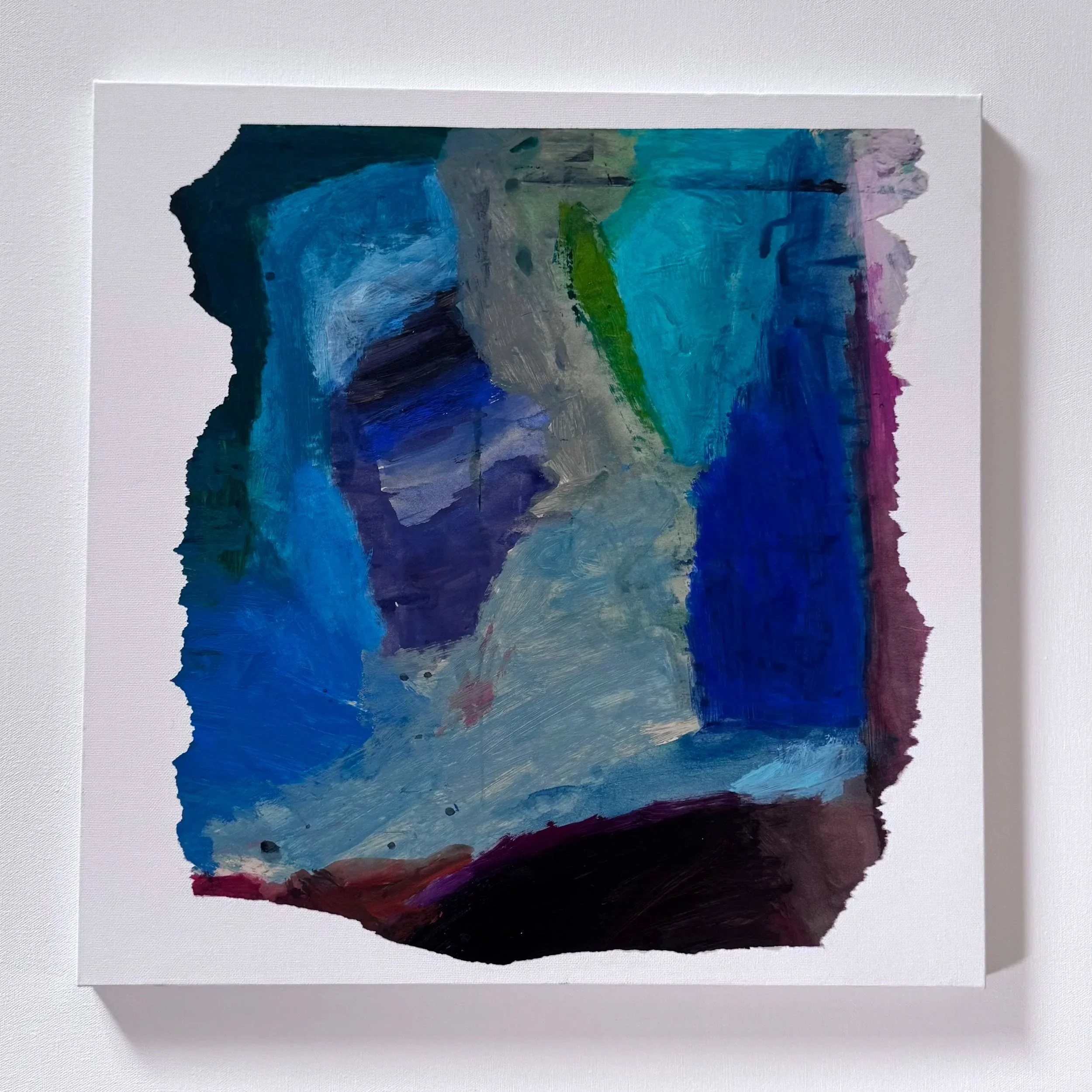 No. XVI- Watercolor, Gauche & Acrylic on Paper/Canvas | 20"x20" | $500