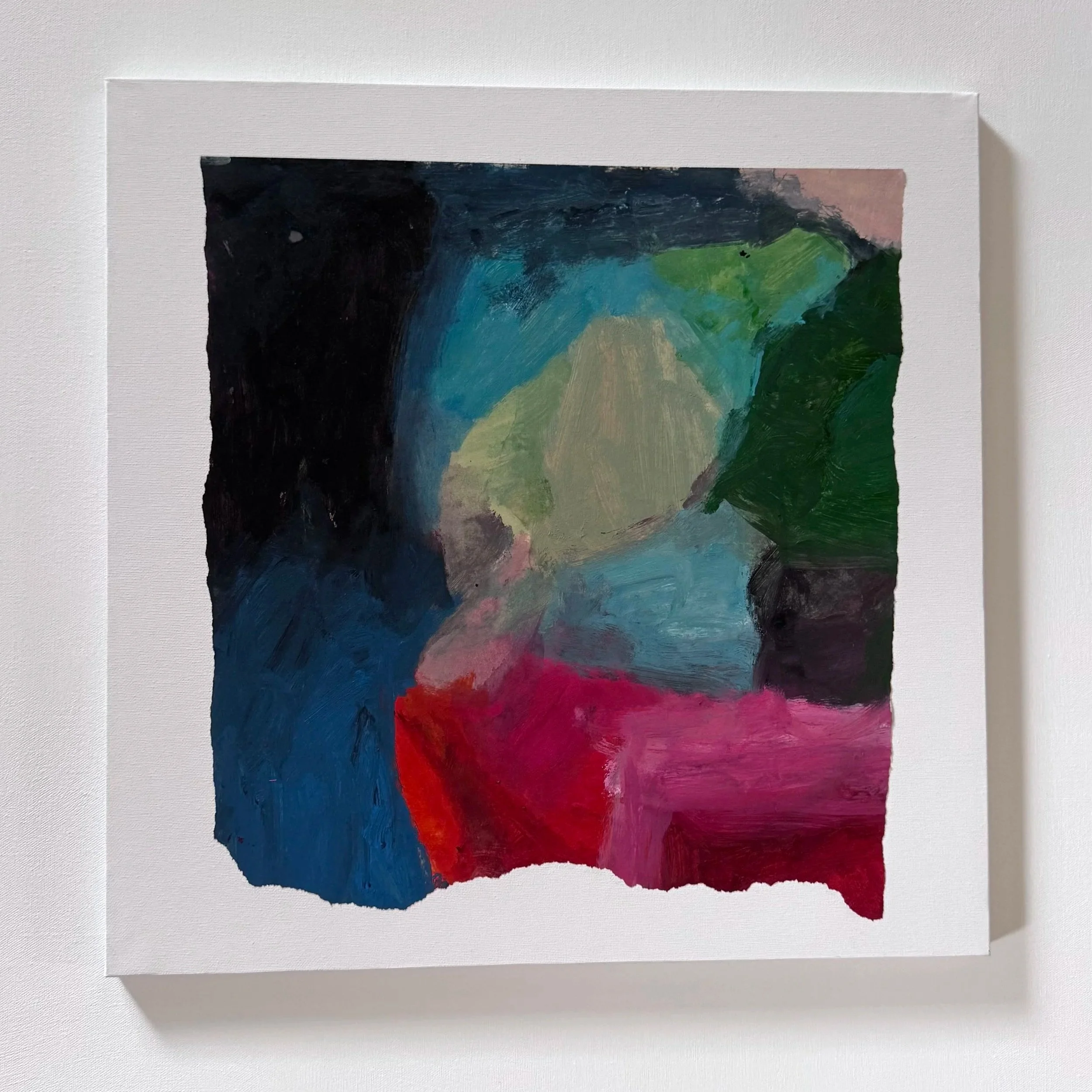 No. XVI- Watercolor, Gauche & Acrylic on Paper/Canvas | 20"x20" | $500
