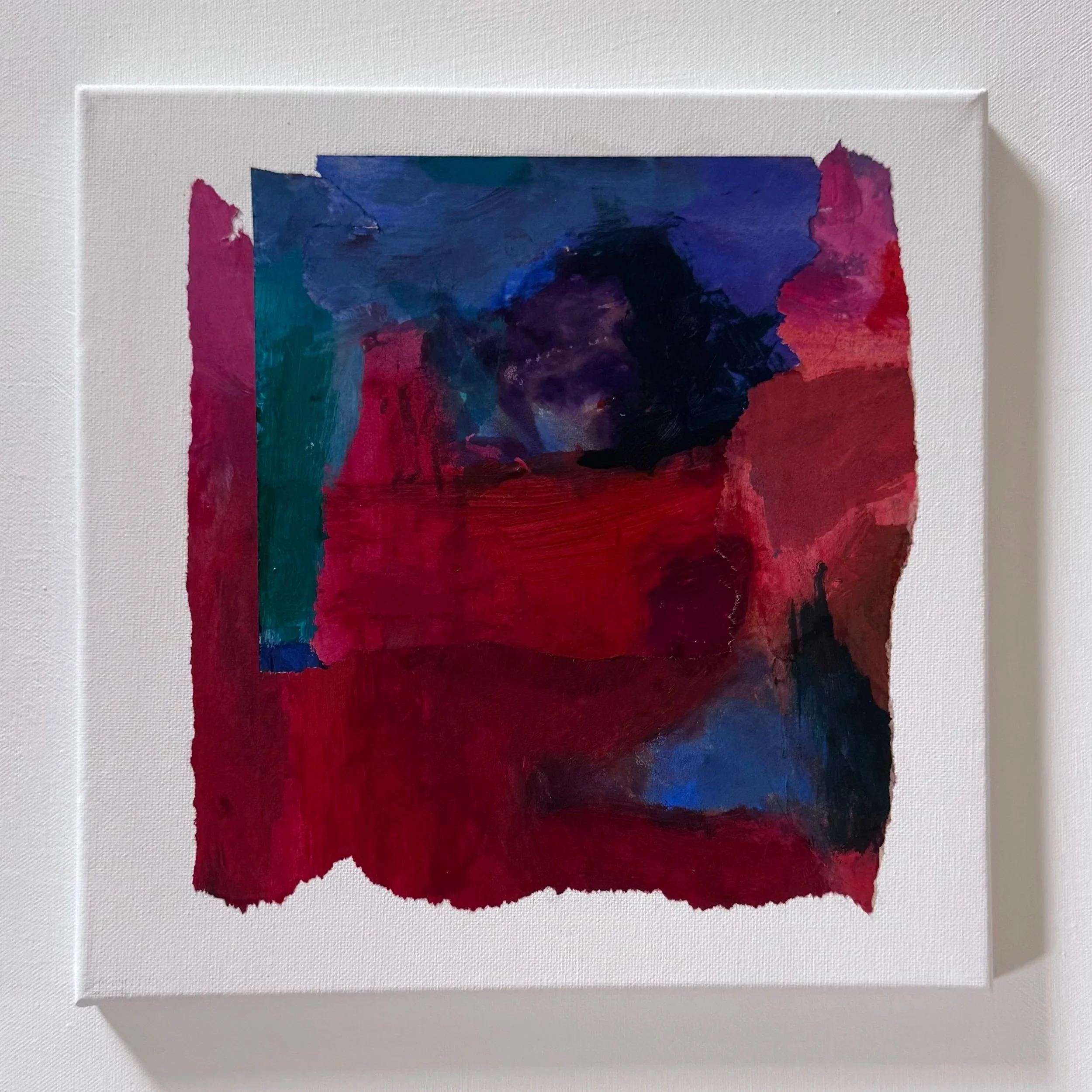 No. XVI- Watercolor, Gauche & Acrylic on Paper/Canvas | 12"x12" | $175