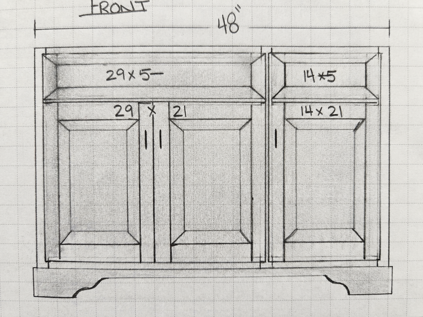 Technical drawing of a wooden furniture piece with detailed measurements and notes on construction. Shows a framework with a stretchers, steel braces, and various connection points, including notes about materials like steel, rubber cork, and threaded connections.