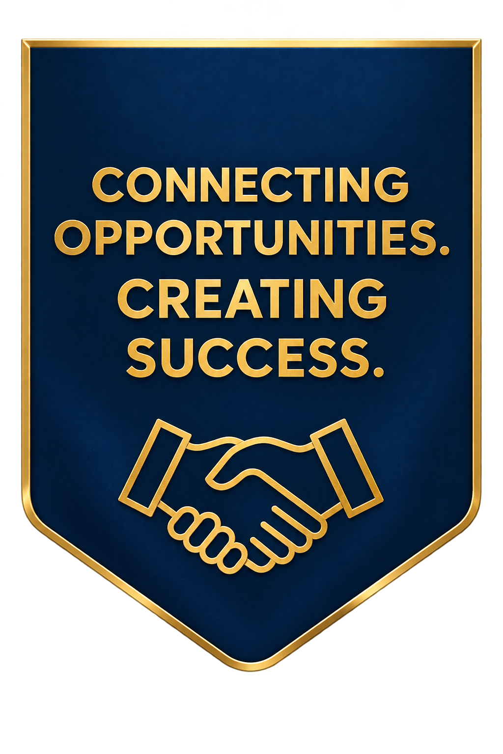 Connecting Opportunities. Creating Success. Handshake logo.