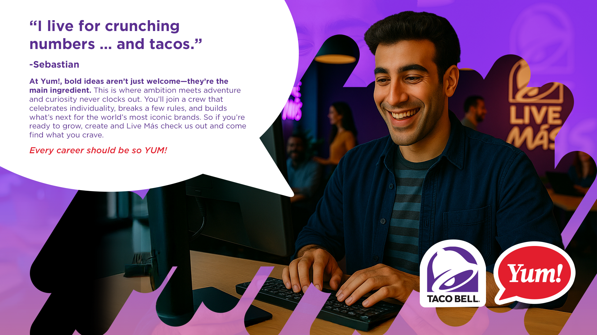 Example of a Taco Bell advertising campaign written by a senior copywriter