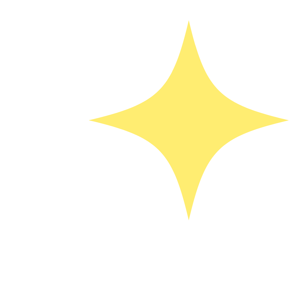 Two sparkling star shapes, one white and one yellow, graphic for Bright Beginnings Occupational Therapy and Wellness