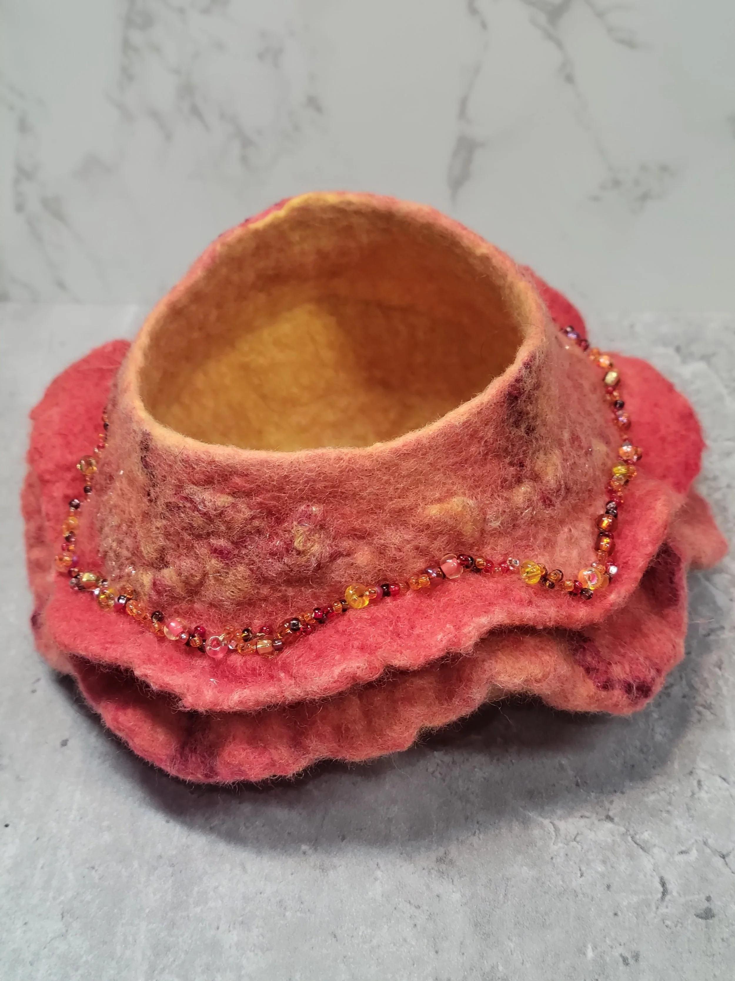 Orange Frill, 2.5x6in, $40.jpg