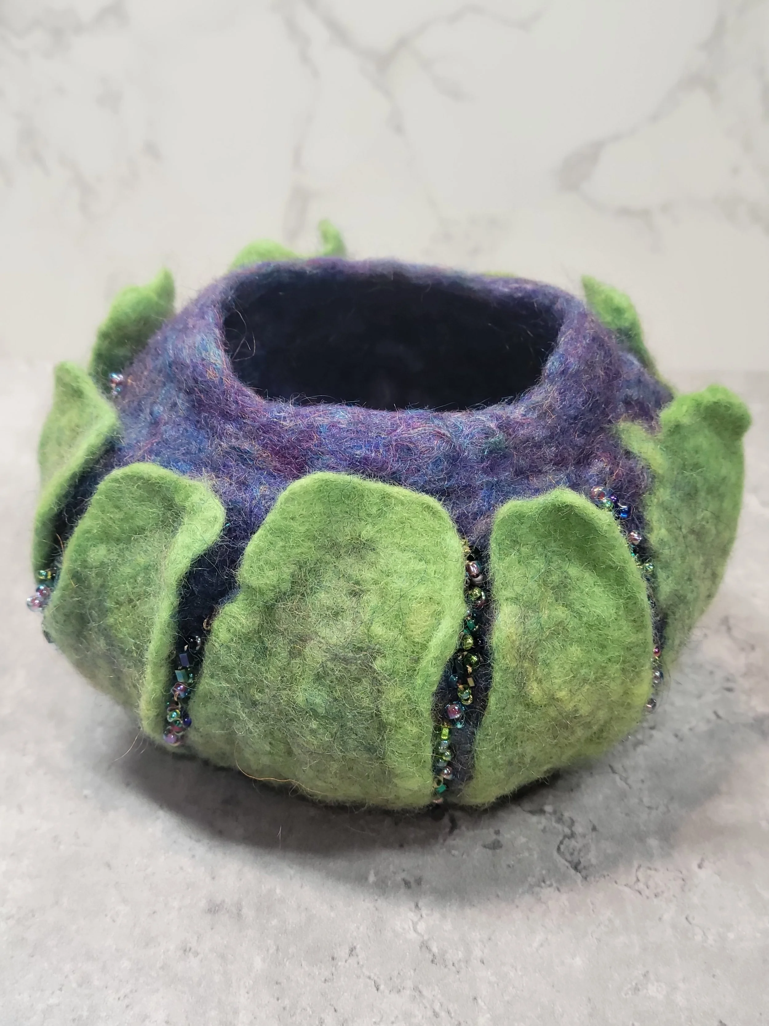 Purple Green w beads, 2.5x4in, $40.jpg
