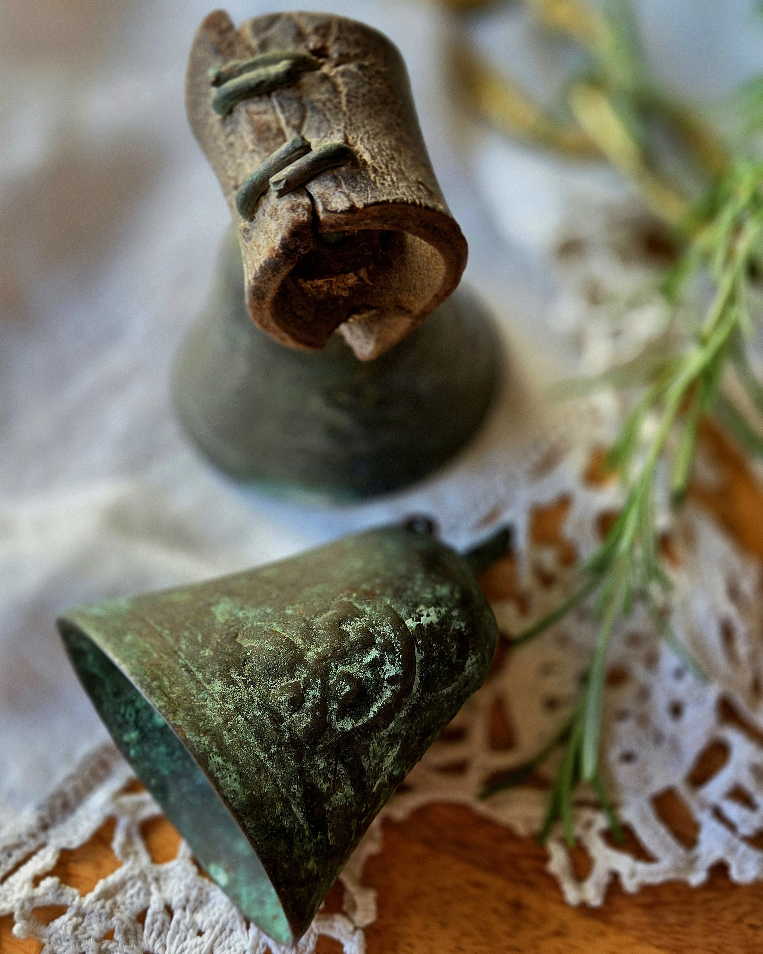 18th c. farm bells with Santiago iconography.