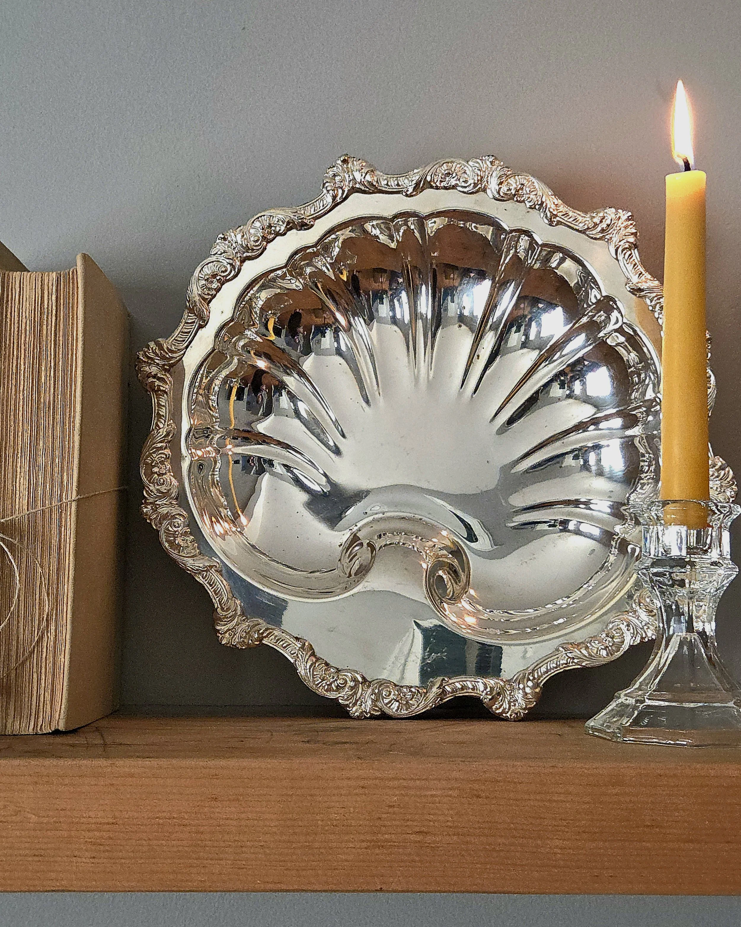 Poole Silverplate Sea Shell Dish