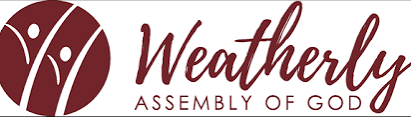 Weatherly Assembly of God logo with a stylized tree inside a circle.