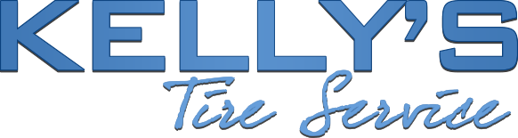 A logo with the text 'KELLY'S Tire Service' in blue lettering.