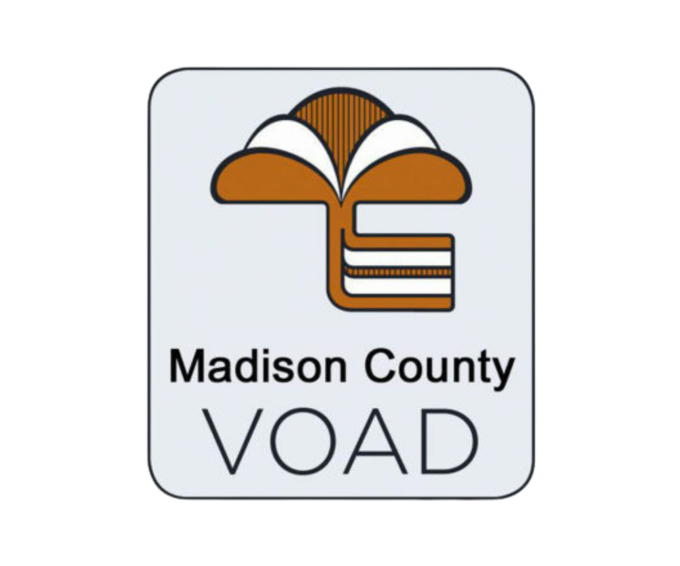 Madison County VOAD logo with a stylized flower icon and text