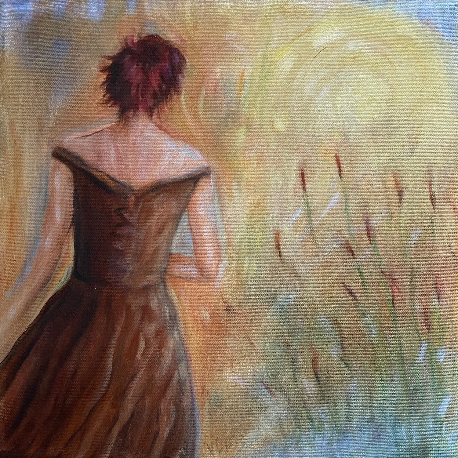 Cattails, 12 x 12, $325