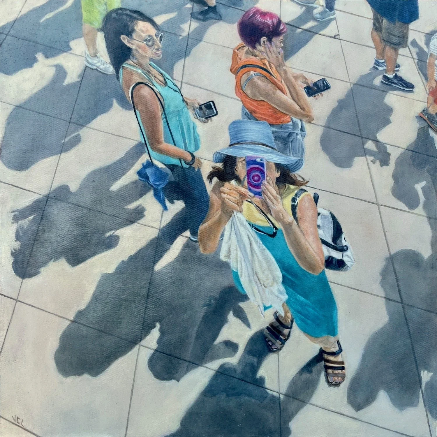 The Tourist, 18 x 18, $800