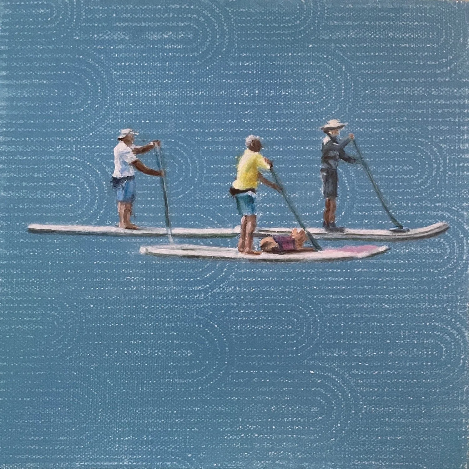 Doggy Paddle, 8 x 8, SOLD
