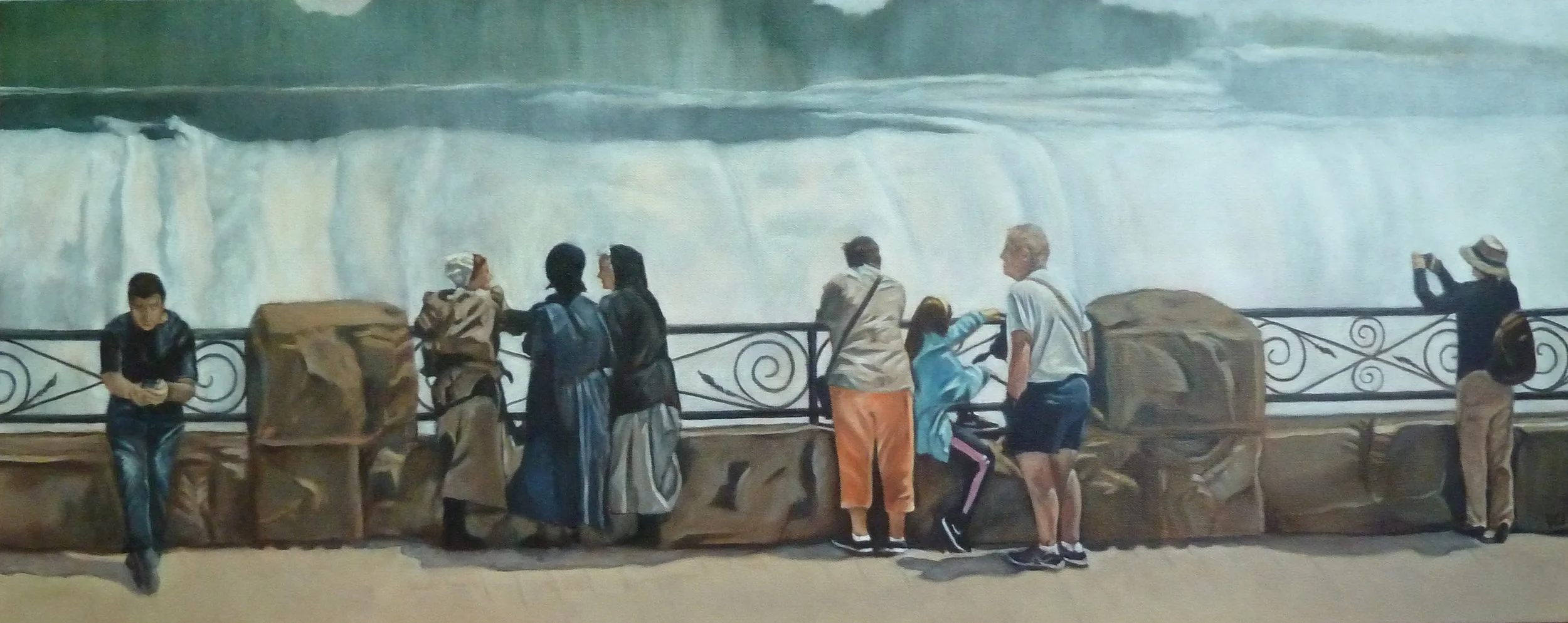 At The Railing, 16 x 40, $1600