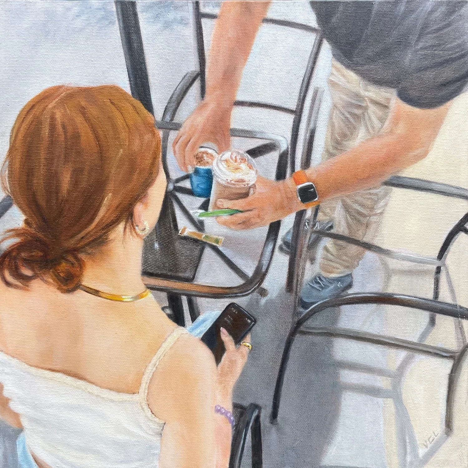 Coffee Break, 12 x 12, $350
