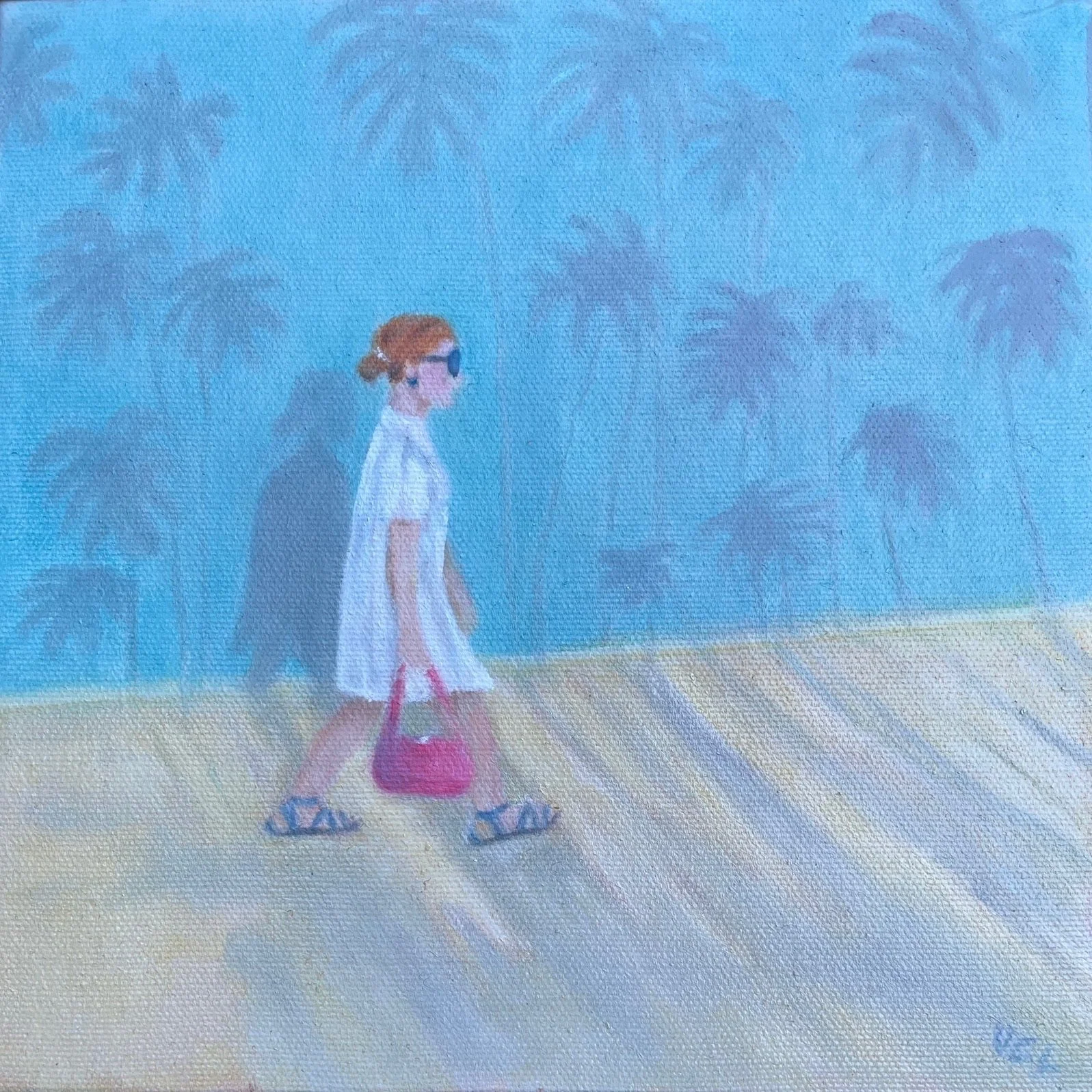 Tropical Walk, 8 x 8, SOLD