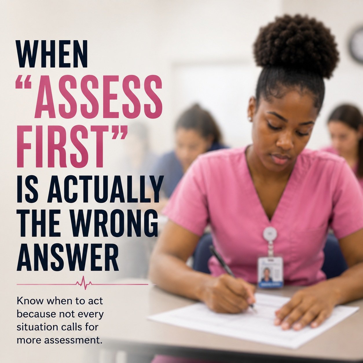 When “Assess First” Is Actually the Wrong Answer