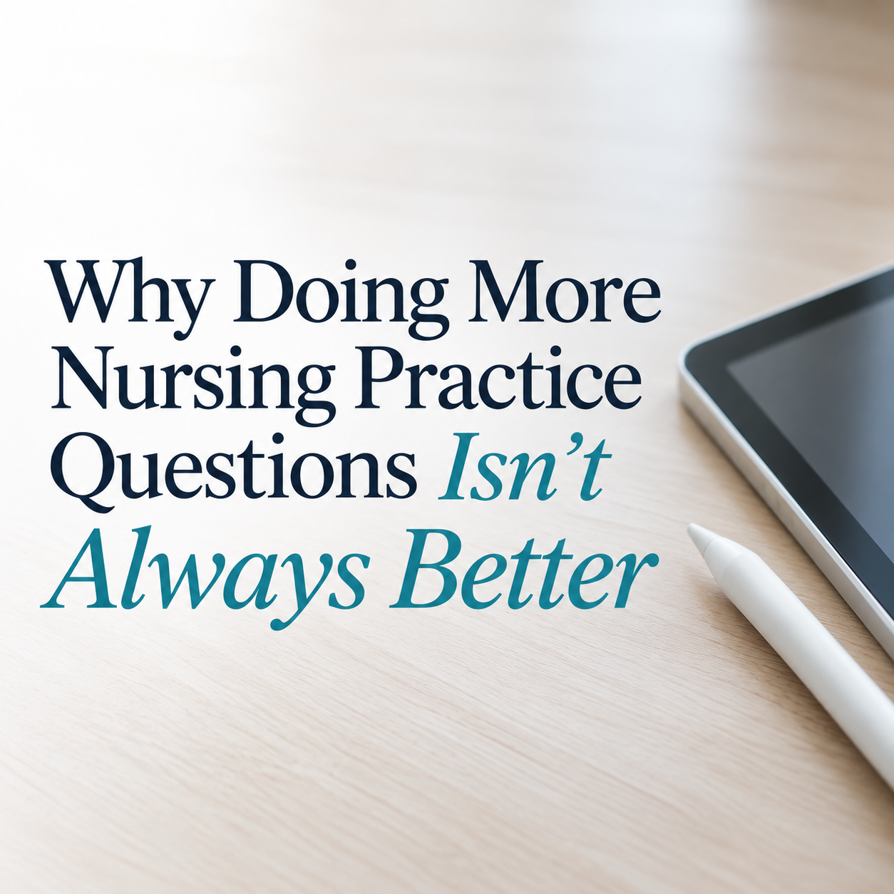 Doing More Questions Isn’t the Same as Learning From Them