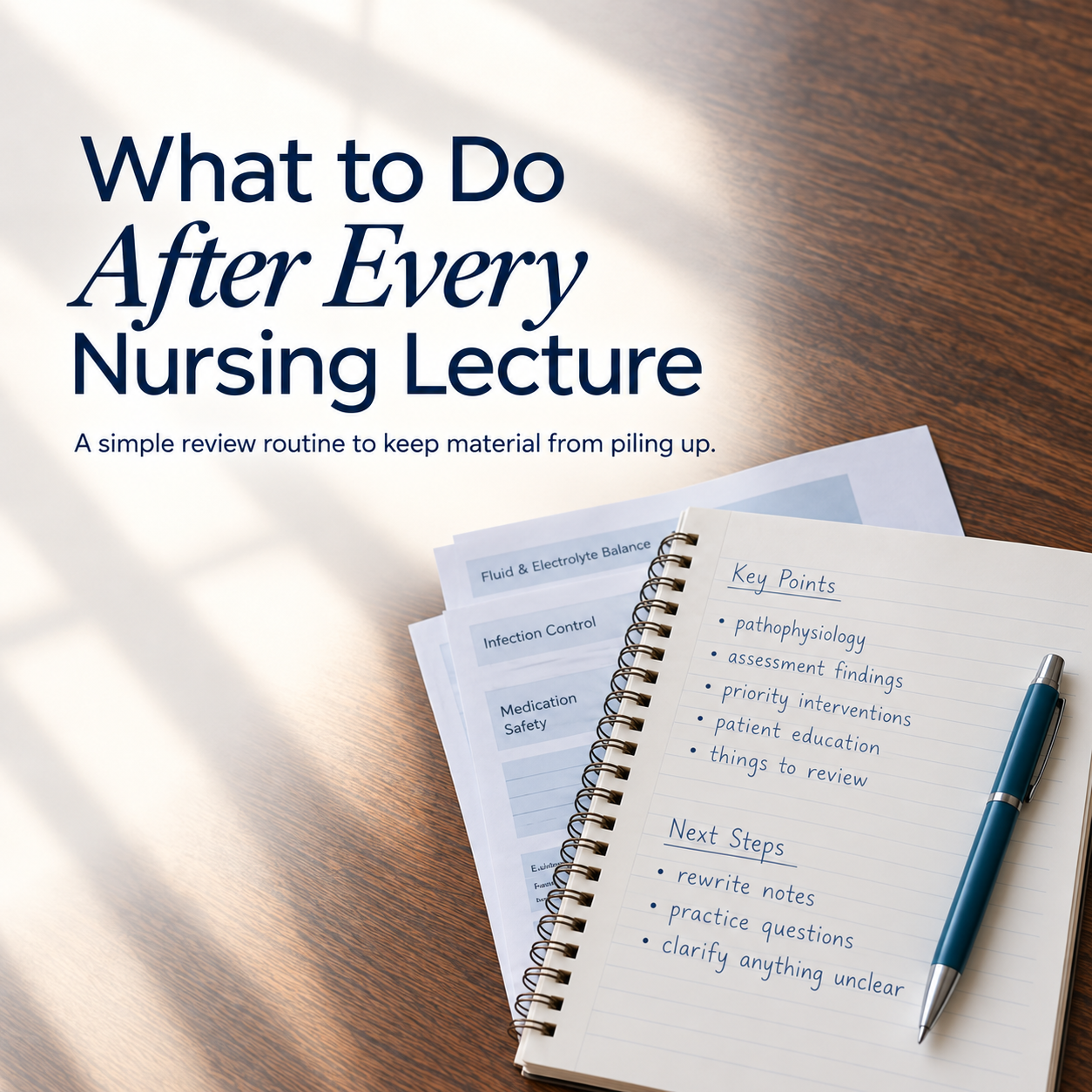 What to Do After Every Nursing Lecture