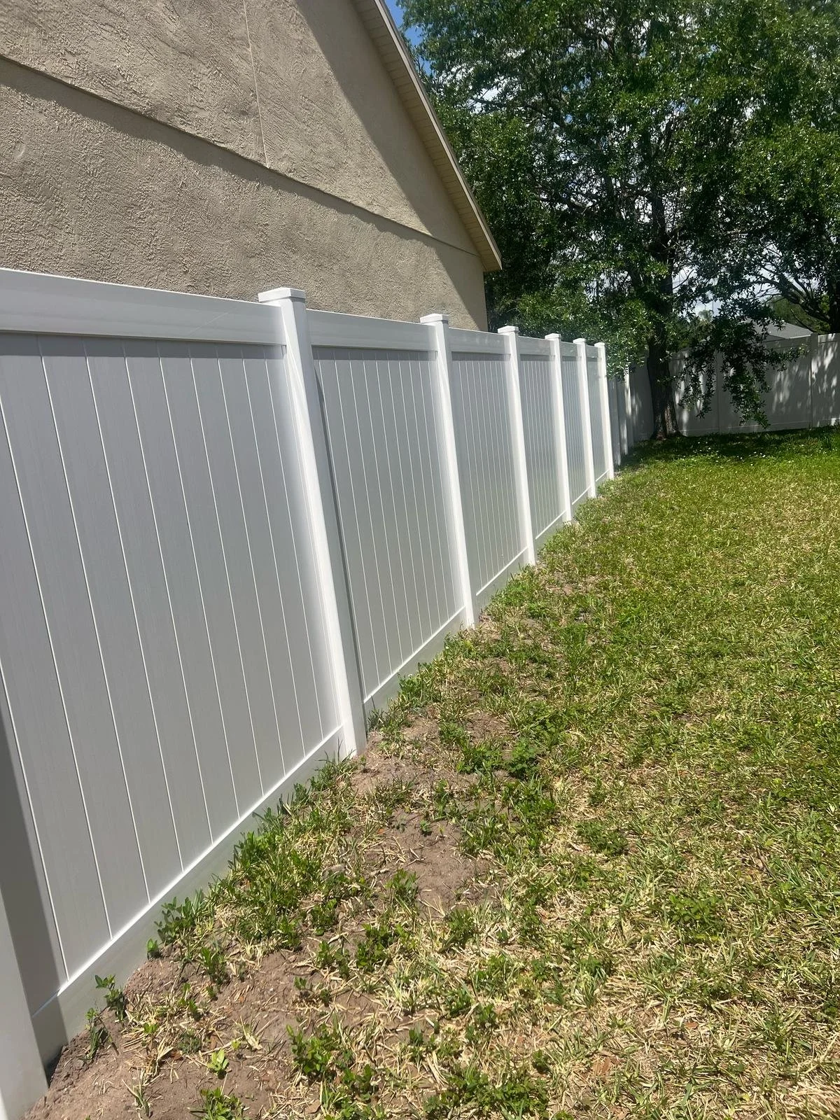 White Vinyl Fence — Boynton Beach