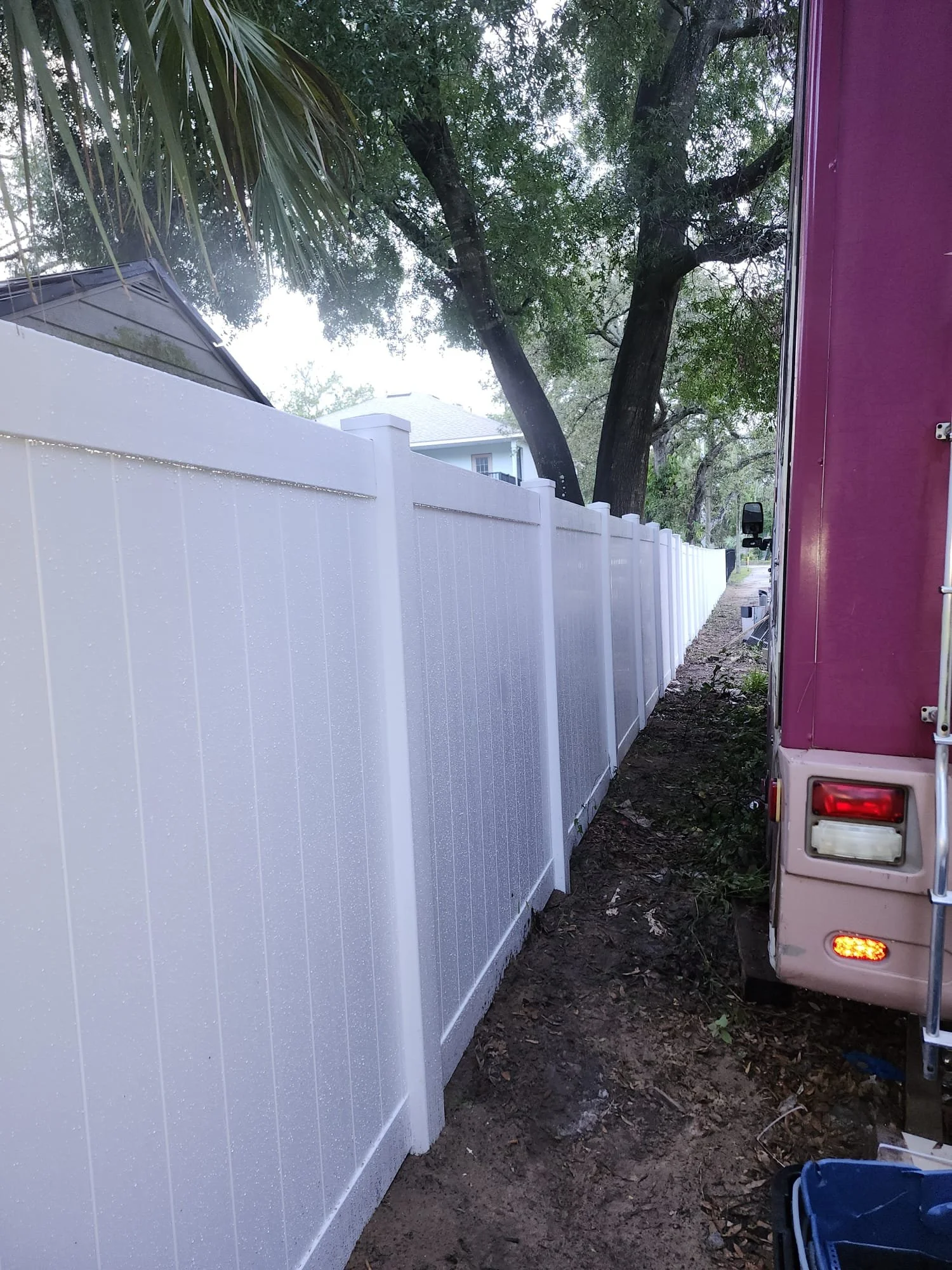 White Vinyl Fence — Boca Raton