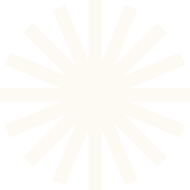 Black background with a white starburst pattern radiating from the center.