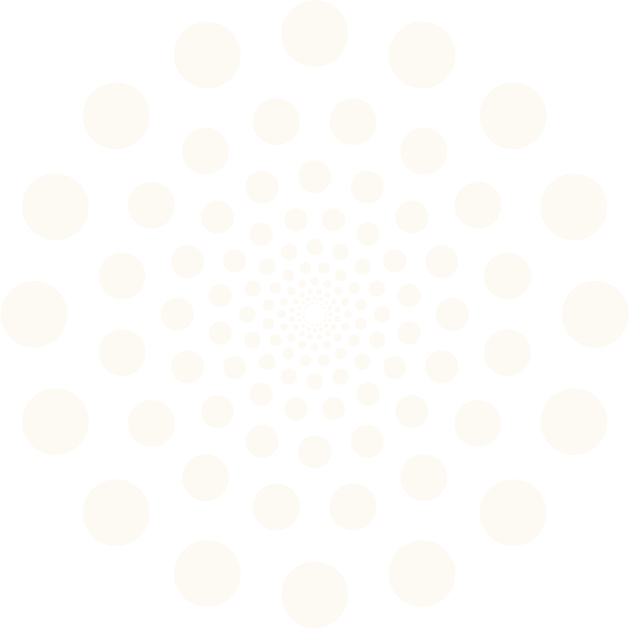 Optical illusion of white circles decreasing in size towards the center against a black background.