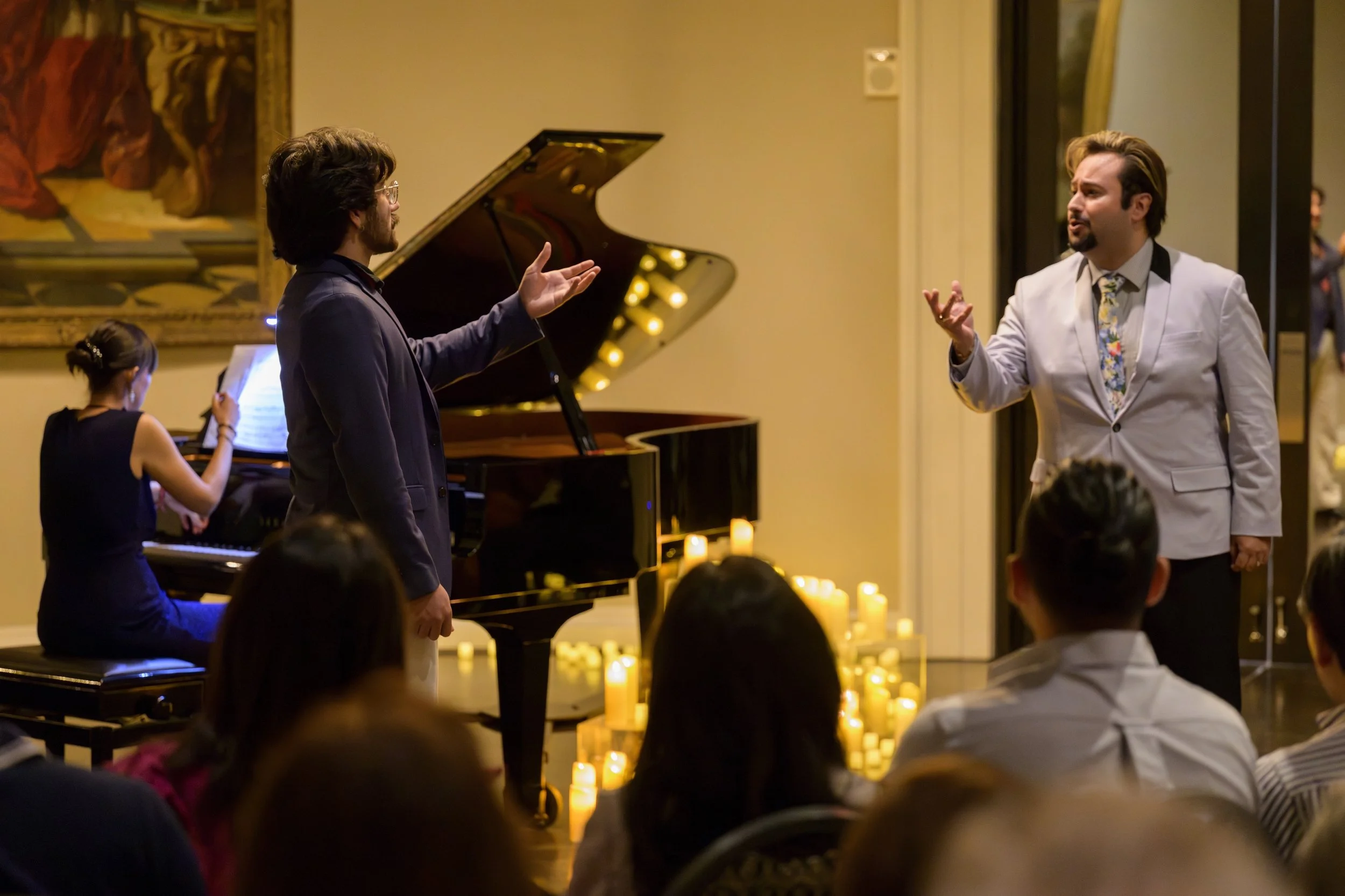 Jose Miguel performs Hispanic repertoire and Latin American Art Song at Voces y Colores, a concert by the Santelices Foundation at the Meadows Museum.
