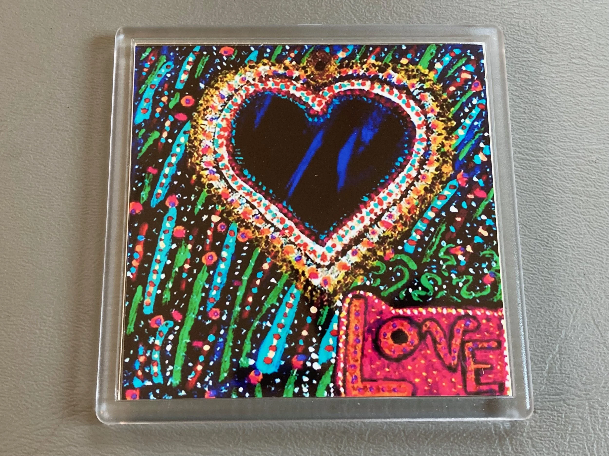 Multi-Color "Love" Fridge Magnet