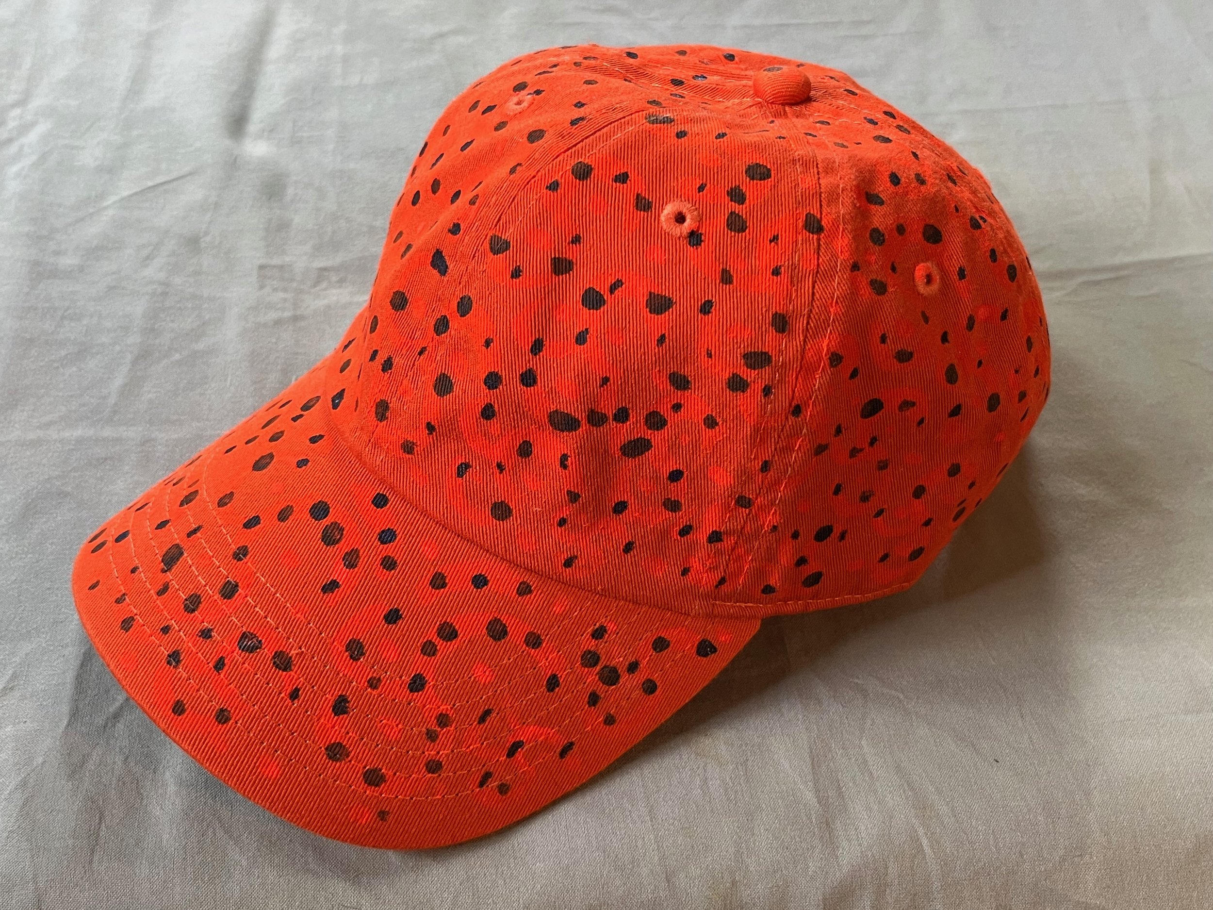 Hand-Painted Orange Speckled Cap