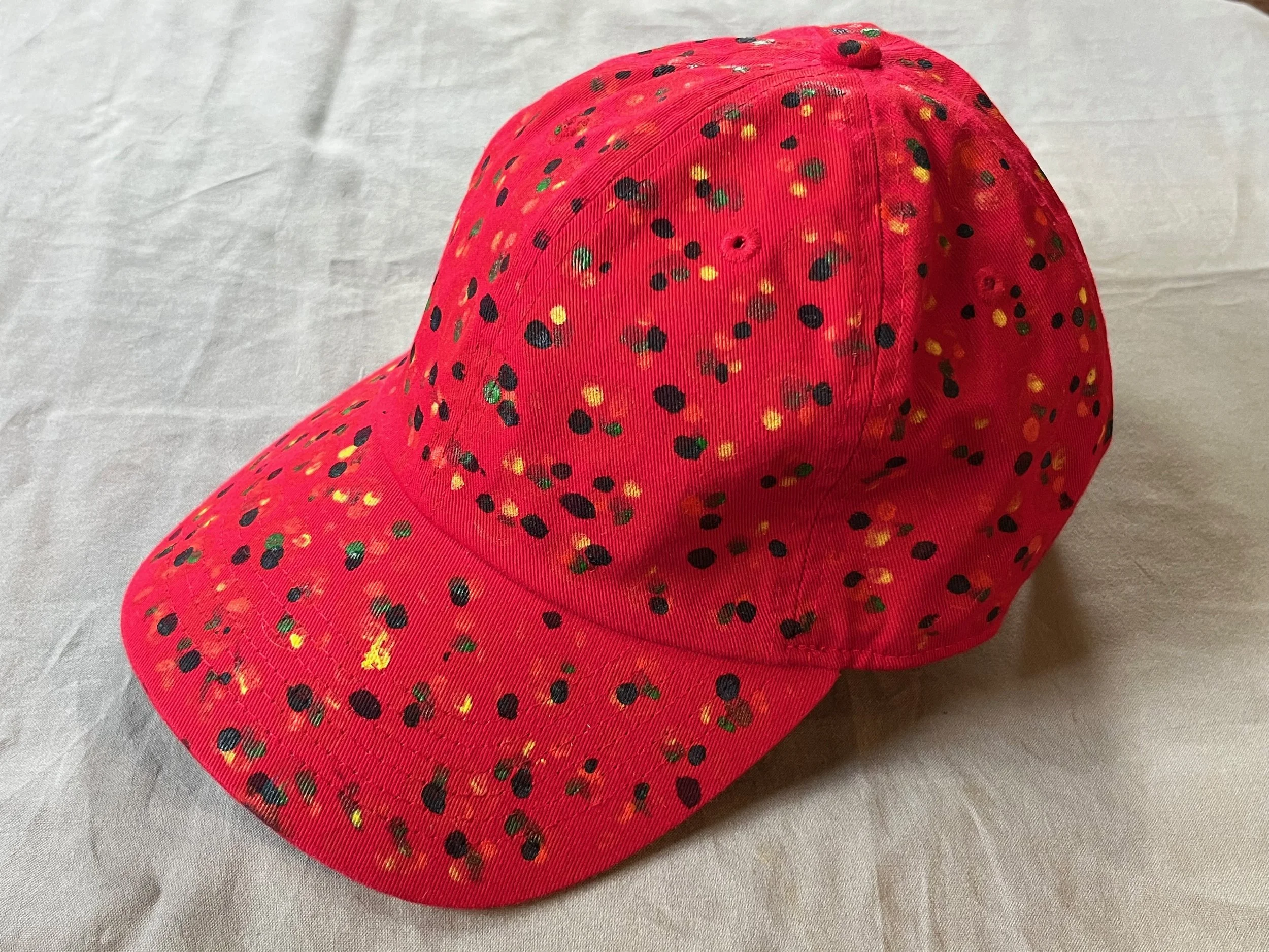 Hand-Painted Red Cap