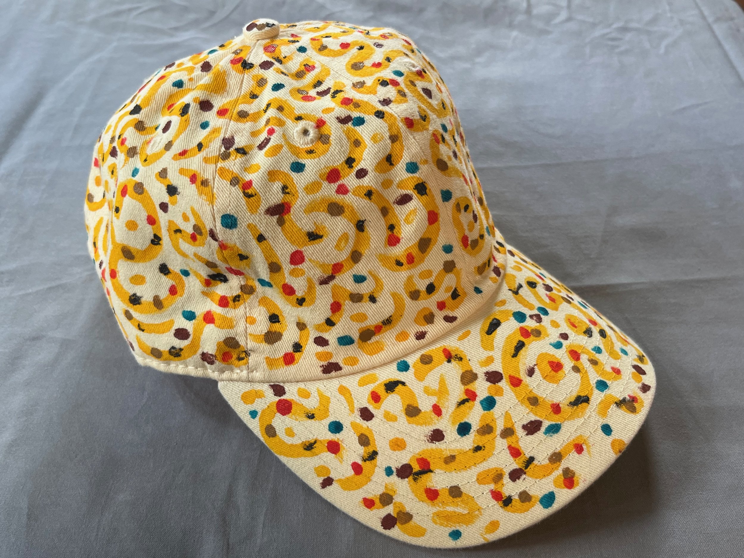 Hand-Painted Yellow Funfetti Cap