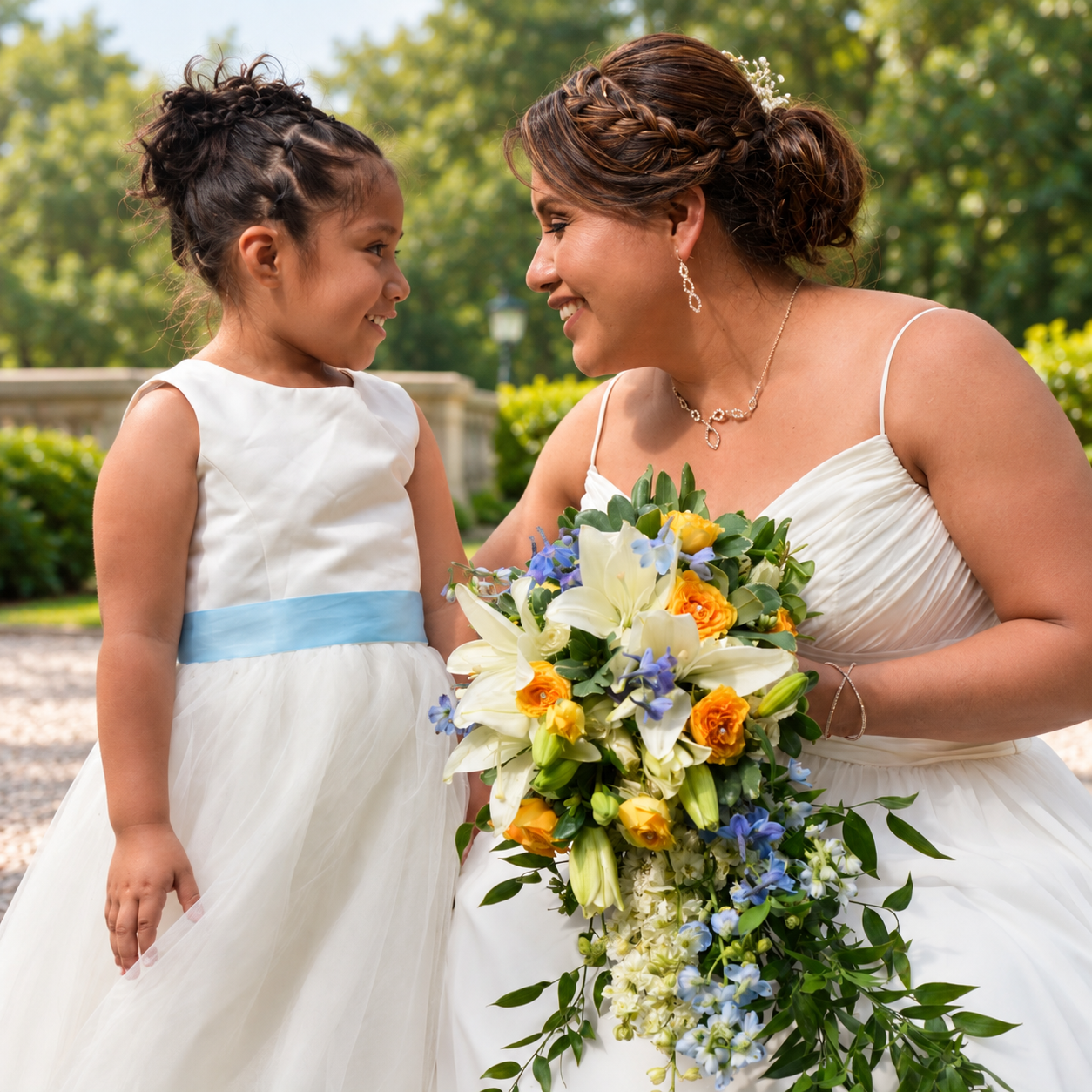 Wedding photography by David Scott Weitz of a bride and bridesmaid on brides wedding day in Elkins Park, Pennsylvania.