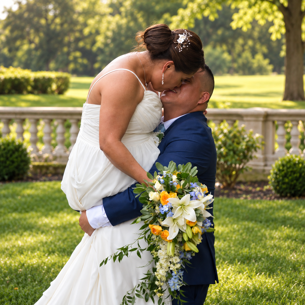 Wedding photography by David Scott Weitz of a bride and groom portrait on their wedding day in Elkins Park, Pennsylvania.