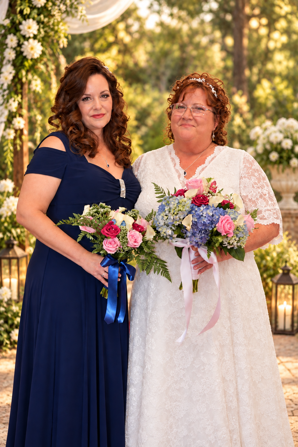Wedding photography by David Scott Weitz of a bride and bridesmaid on wedding day in Glenside, Pennsylvania.