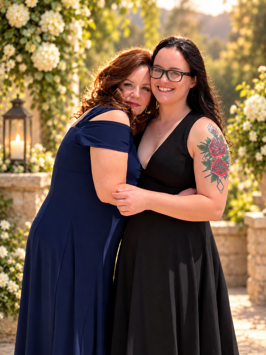  Wedding photography by David Scott Weitz of a bride and bridesmaid on wedding day in Glenside, Pennsylvania.