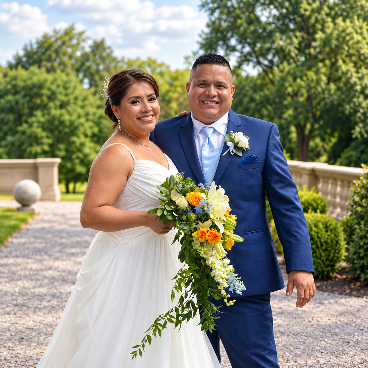 Wedding photography by David Scott Weitz of a bride and groom portrait on their wedding day in Elkins Park, Pennsylvania.