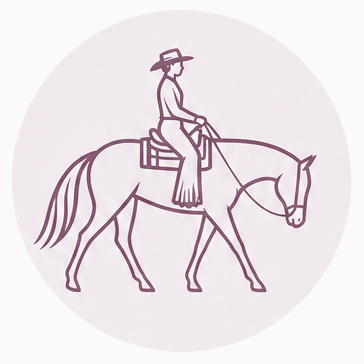 Western riding illustration