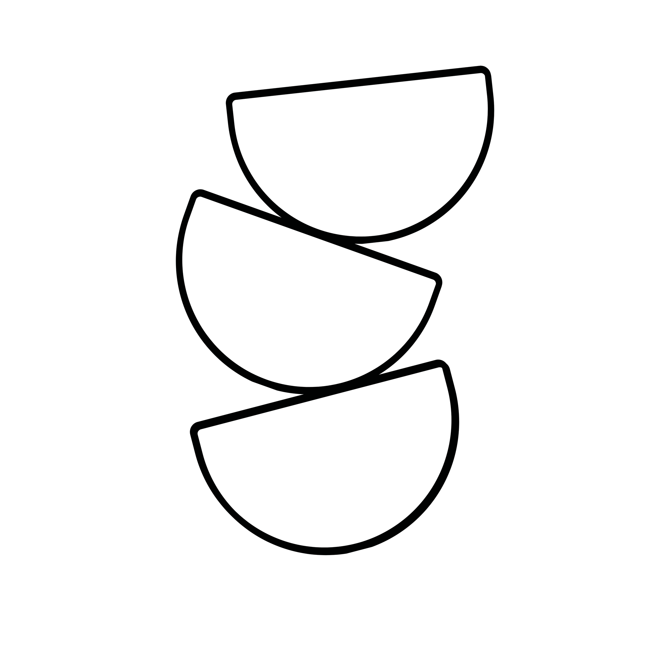 Silhouette of a person holding an ice cream cone.