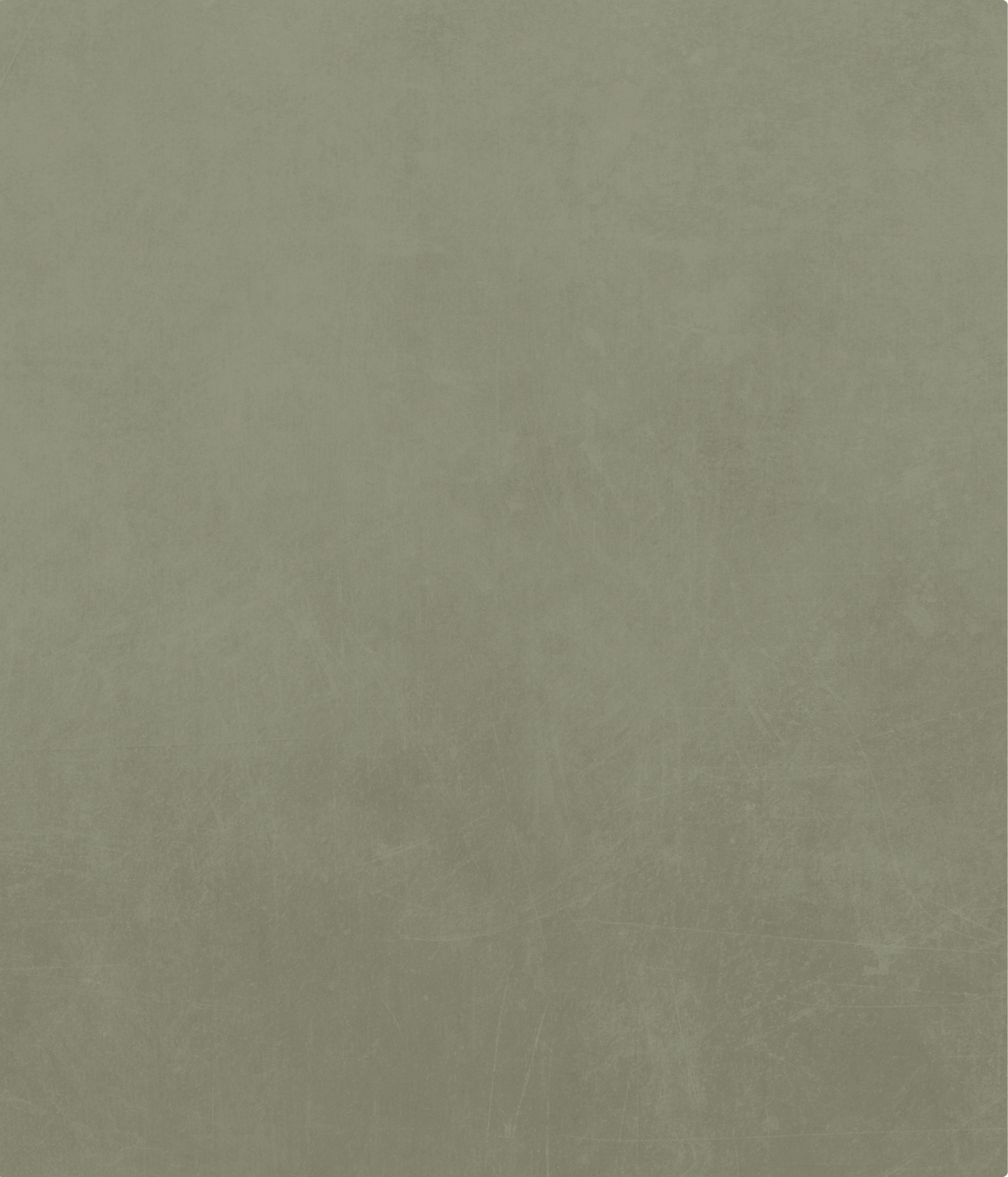 Close-up of a flat, grayish-green metallic surface with a smooth texture.