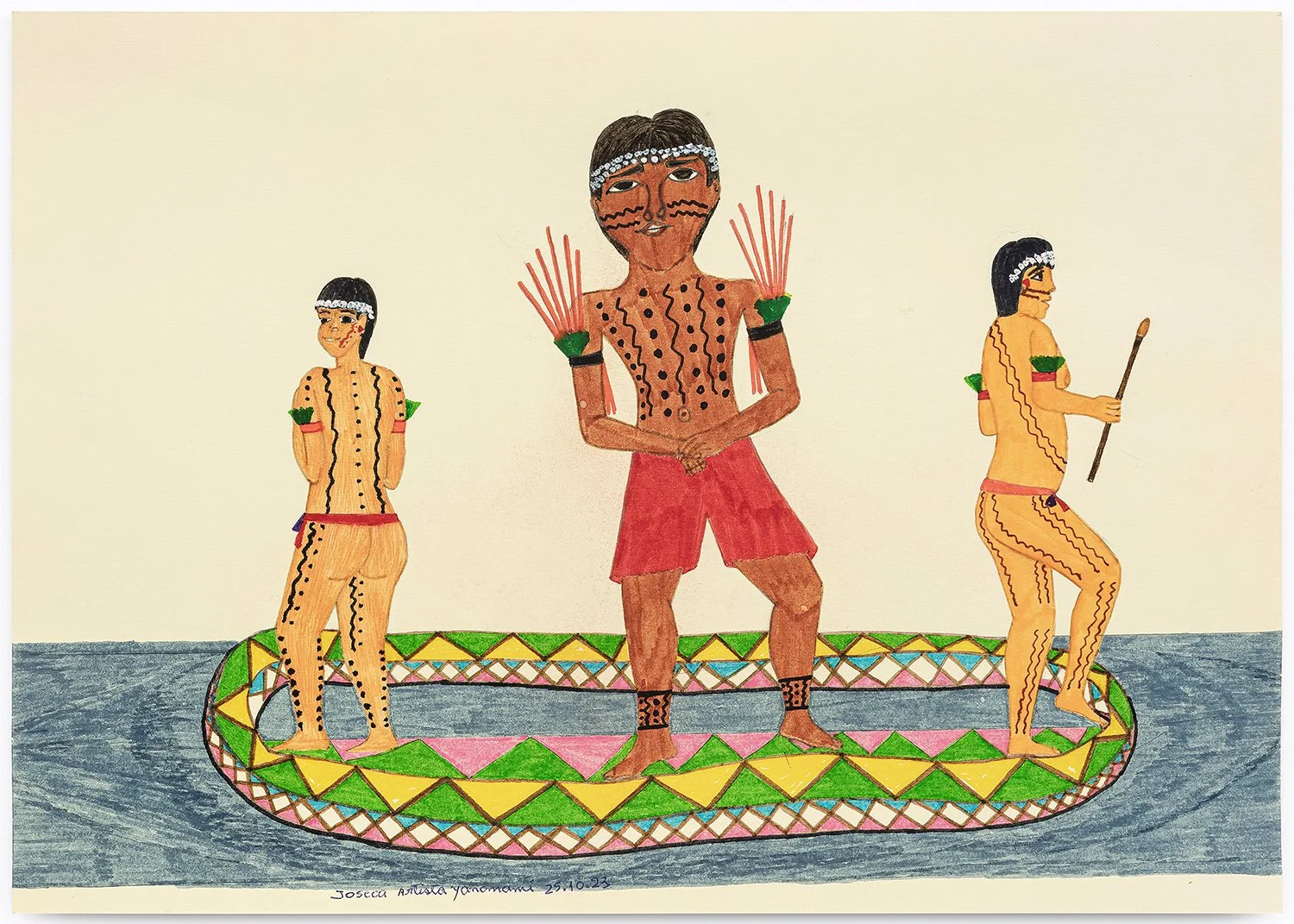 O xamã yanomami primeiro inala o pó da yãkõana (Vírola sp.) e quando entra em estado de fantasma, logo depois surgem todos os xapiri, já que o xamã ficou em estado de espectro. Quando descem os xapiri pë, ele começa a entoar seus cantos. Ele entoa se