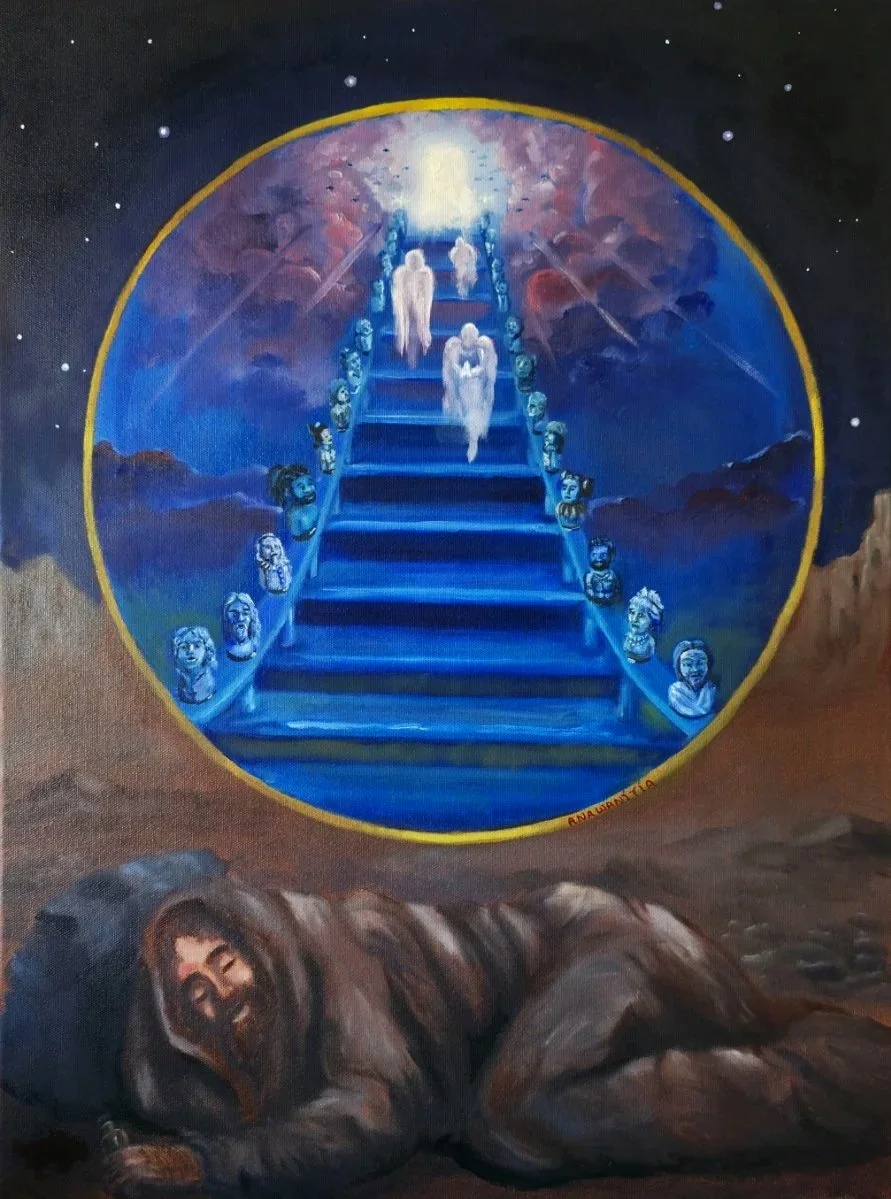 Jacob's Ladder original oil painting by Anawanitia
